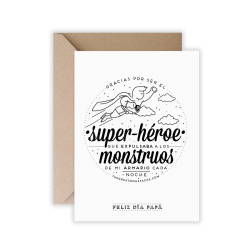 TARJETA - GRACIAS POR SER EL SUPER-HÉROE QUE EXPULSABA LOS MONSTRUOS + SOBRE KRAFT