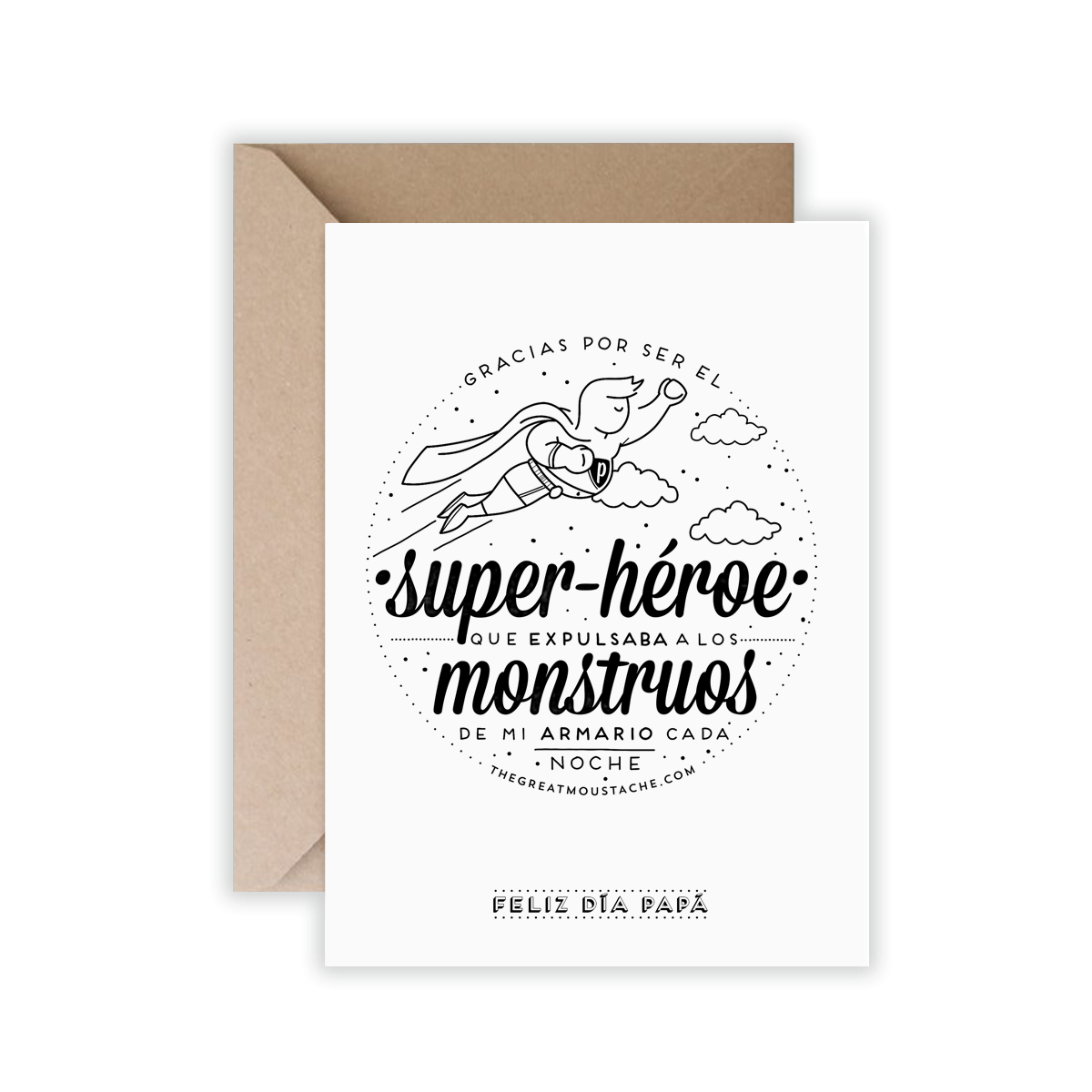 TARJETA - GRACIAS POR SER EL SUPER-HÉROE QUE EXPULSABA LOS MONSTRUOS + SOBRE KRAFT