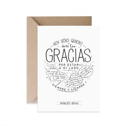 TARJETA - GRACIAS POR ESTAR A MI LADO SIEMPRE Y SIEMPRE + SOBRE KRAFT