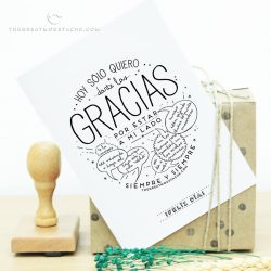 TARJETA - GRACIAS POR ESTAR A MI LADO SIEMPRE Y SIEMPRE + SOBRE KRAFT