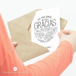 TARJETA - GRACIAS POR ESTAR A MI LADO SIEMPRE Y SIEMPRE + SOBRE KRAFT