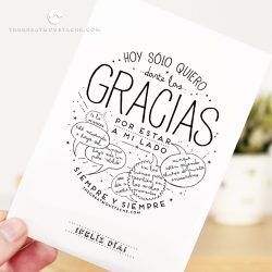 TARJETA - GRACIAS POR ESTAR A MI LADO SIEMPRE Y SIEMPRE + SOBRE KRAFT