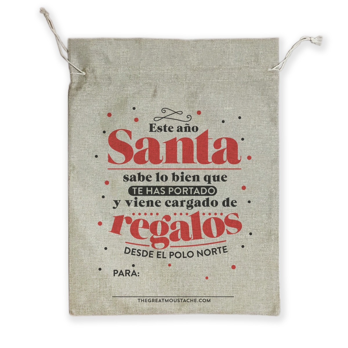 SACO PORTAREGALOS NAVIDEÑOS