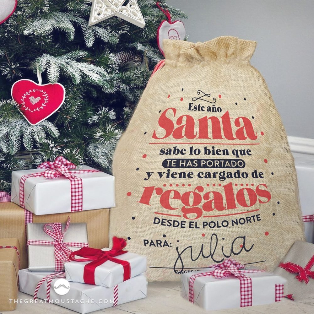 SACO PORTAREGALOS NAVIDEÑOS