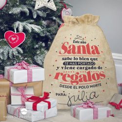 SACO PORTAREGALOS NAVIDEÑOS