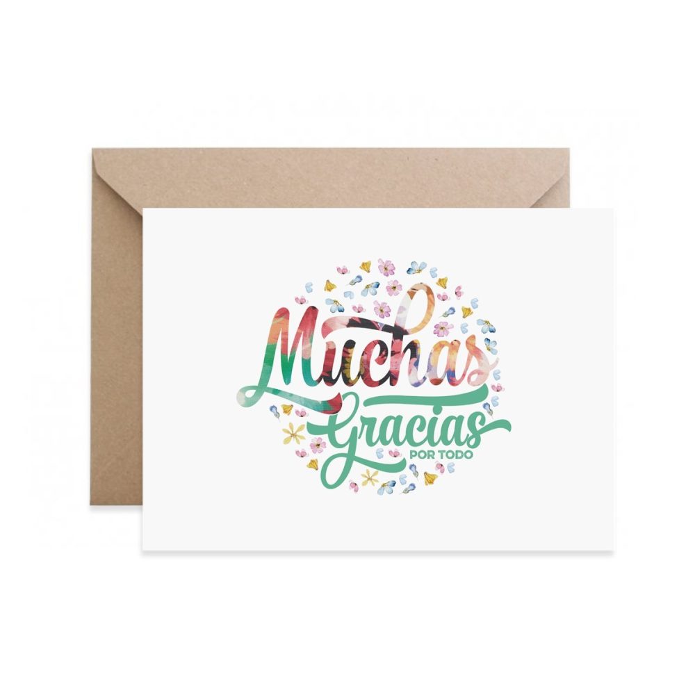 TARJETA - MUCHAS GRACIAS POR TODO + SOBRE KRAFT