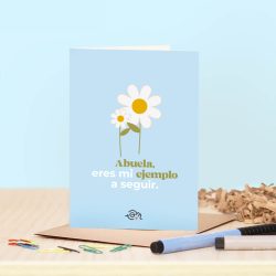 TARJETA - ABUELA ERES MI EJEMPLO A SEGUIR + SOBRE KRAFT