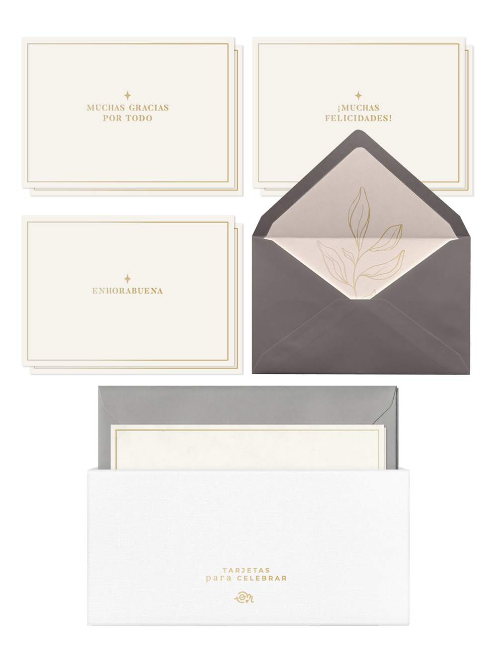 set tarjetas pure white